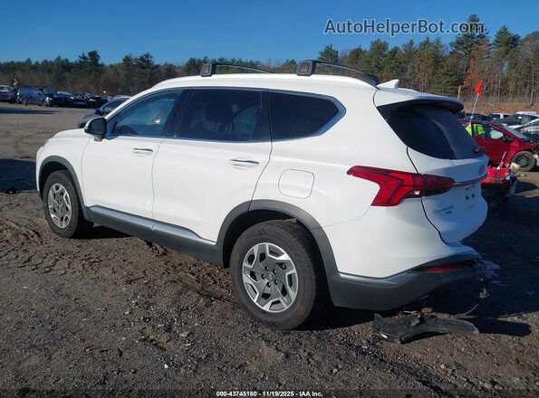 KM8S2DA14MU005827 2021 HYUNDAI SANTA FE HYBRID BLUE White Trasero izquierdo