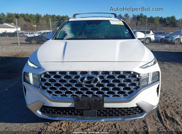 KM8S2DA14MU005827 2021 HYUNDAI SANTA FE HYBRID BLUE White Vista del cuadro de instrumentos