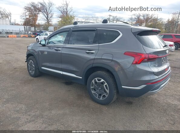 KM8S2DA14NU026260 2022 HYUNDAI SANTA FE HYBRID BLUE Gray Հետևի ձախ