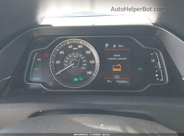 KMHC65LC5LU212299 2020 HYUNDAI IONIQ HYBRID White Հետևի նստատեղերի տեսք