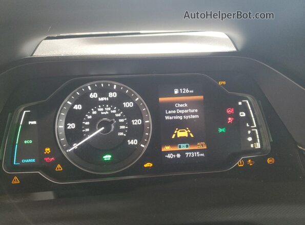 KMHC65LC5MU252853 2021 HYUNDAI IONIQ Red Instrument cluster view
