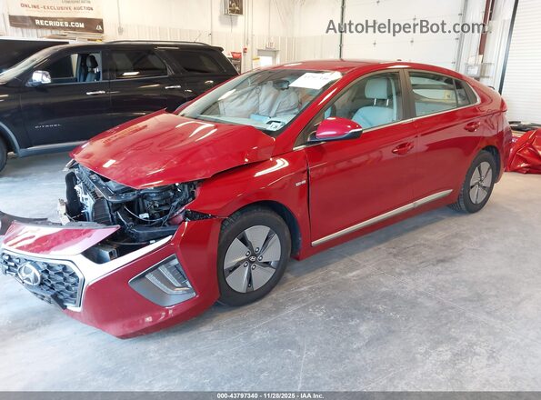 KMHC75LC4LU206989 2020 HYUNDAI IONIQ HYBRID Red წინა მარცხენა ხედი სამი მეოთხედიდან