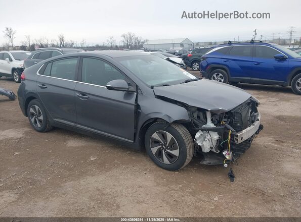 KMHC75LC8JU103944 2018 HYUNDAI IONIQ HYBRID Серый Передняя правая четверть