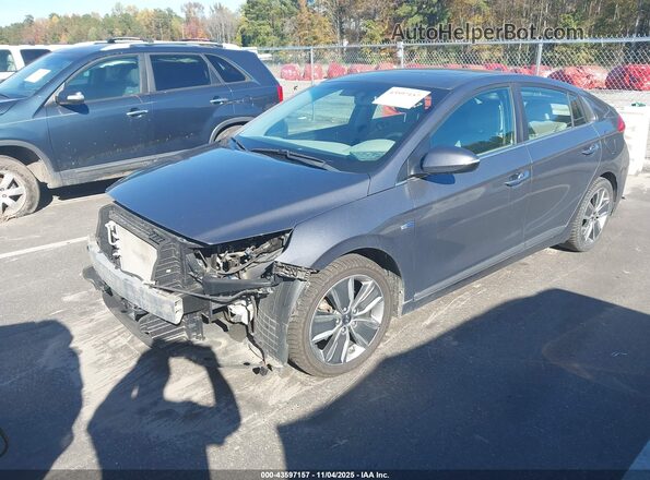 KMHC85LC3JU065214 2018 HYUNDAI IONIQ HYBRID Серый Передняя левая четверть