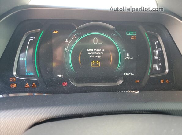 KMHC85LCXMU255905 2021 HYUNDAI IONIQ Серебряный Вид щитка приборов