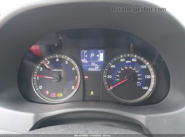 KMHCT4AE4GU000698 2016 HYUNDAI ACCENT Red უკანა სავარძლების ხედი