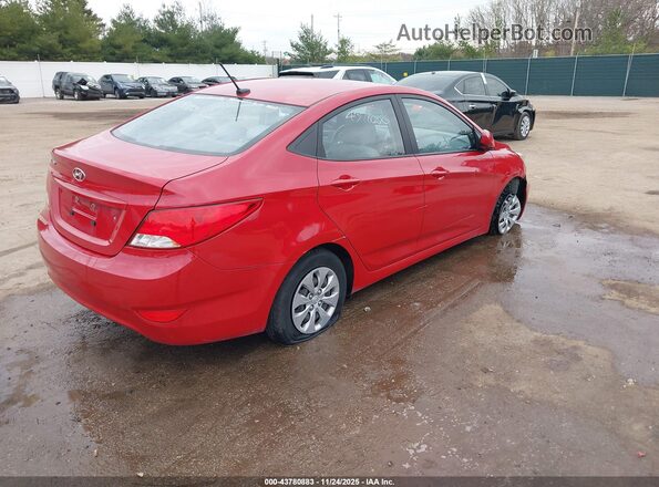 KMHCT4AE4GU000698 2016 HYUNDAI ACCENT Red უკანა მარჯვენა