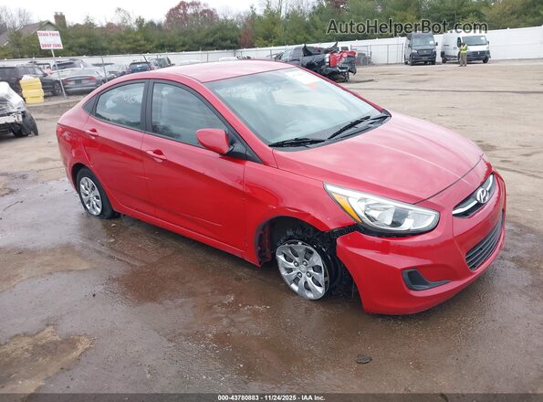 KMHCT4AE4GU000698 2016 HYUNDAI ACCENT Red წინა მარჯვენა