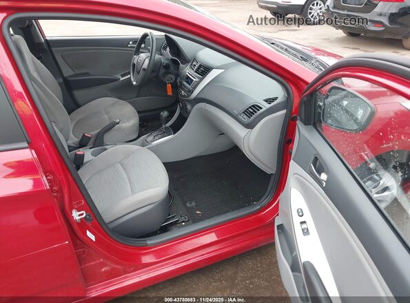 KMHCT4AE4GU000698 2016 HYUNDAI ACCENT Red წინა სალონის ხედი