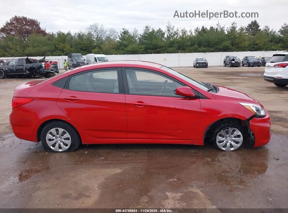 KMHCT4AE4GU000698 2016 HYUNDAI ACCENT Red უკანა სალონის ხედი