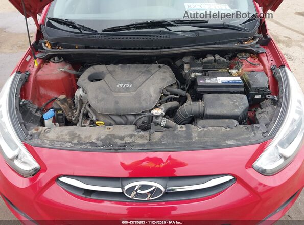 KMHCT4AE4GU000698 2016 HYUNDAI ACCENT Red უკანა ხედი