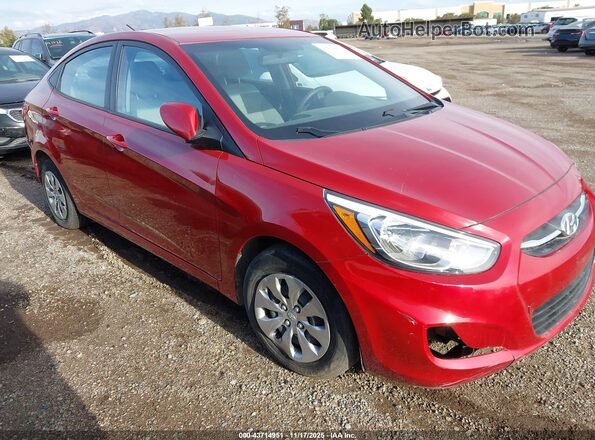 KMHCT4AE6HU356135 2017 HYUNDAI ACCENT Красный Передняя правая четверть