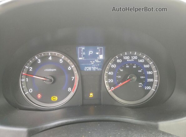 KMHCU5AE7GU272097 2016 HYUNDAI ACCENT Green Widok zestawu wskaźników