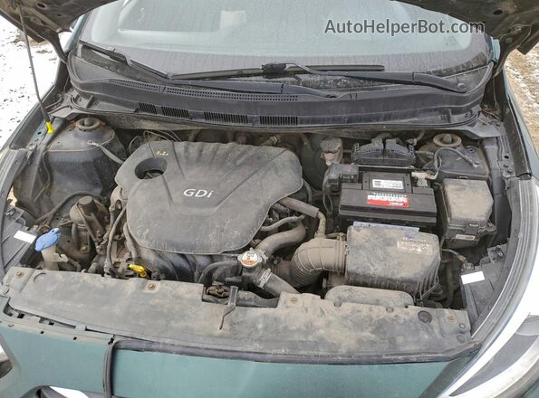 KMHCU5AE7GU272097 2016 HYUNDAI ACCENT Green Widok wnętrza z tyłu