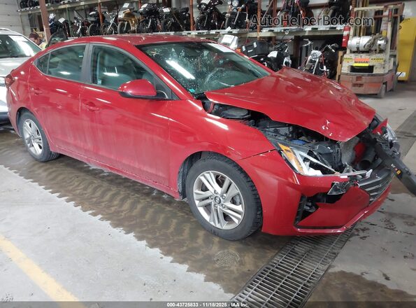 KMHD84LF8KU769189 2019 HYUNDAI ELANTRA Красный Передняя правая четверть