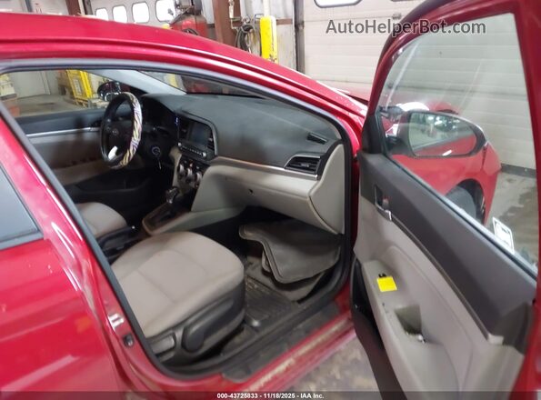 KMHD84LF8KU769189 2019 HYUNDAI ELANTRA Красный Вид салона спереди