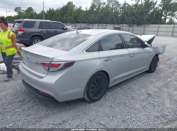 KMHE24L19HA057357 2017 HYUNDAI SONATA HYBRID Серебряный Задняя правая четверть