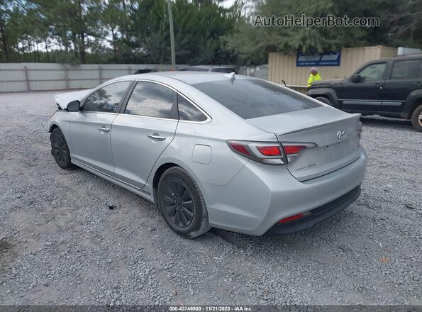 KMHE24L19HA057357 2017 HYUNDAI SONATA HYBRID Серебряный Задняя левая четверть