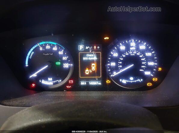 KMHE34L17GA026247 2016 HYUNDAI SONATA HYBRID Черный Вид задних сидений