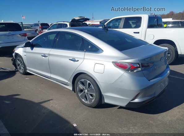 KMHE34L39KA093166 2019 HYUNDAI SONATA HYBRID Silver Rear left