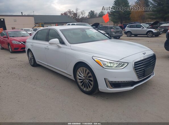 KMHG34JAXJU045182 2018 GENESIS G90 Белый Передняя правая четверть