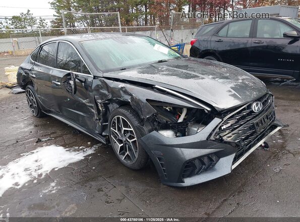 KMHL14JC8NA218159 2022 HYUNDAI SONATA Gray Przód prawy
