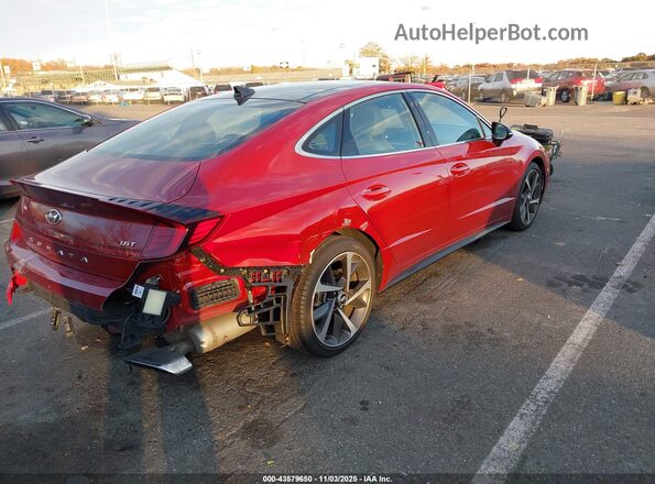 KMHL44J27PA327486 2023 HYUNDAI SONATA Красный Задняя правая четверть