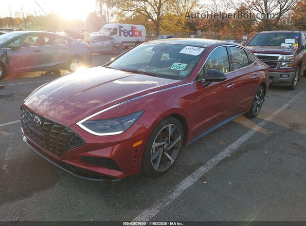 KMHL44J27PA327486 2023 HYUNDAI SONATA Красный Передняя левая четверть