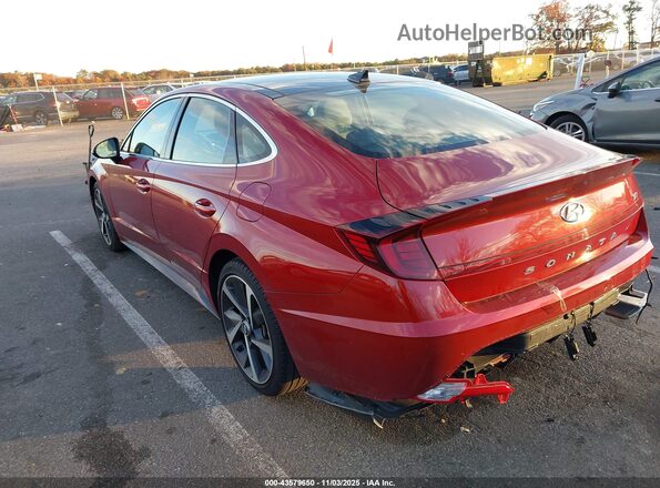 KMHL44J27PA327486 2023 HYUNDAI SONATA Красный Задняя левая четверть