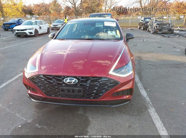 KMHL44J27PA327486 2023 HYUNDAI SONATA Красный Вид задней части салона