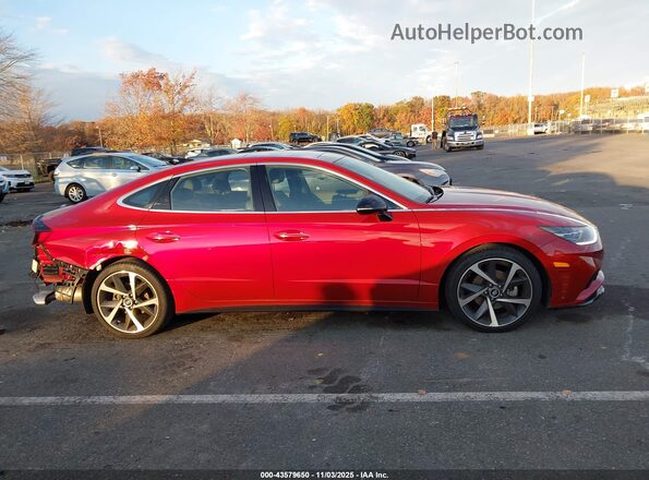 KMHL44J27PA327486 2023 HYUNDAI SONATA Красный Панорамный вид салона 360°