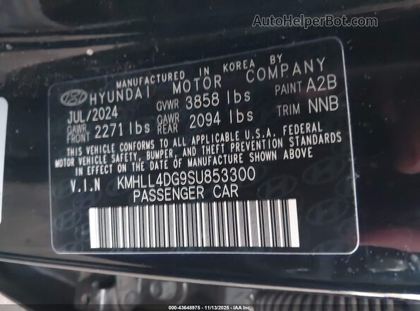 KMHLL4DG9SU853300 2025 HYUNDAI ELANTRA Black Engine compartment view