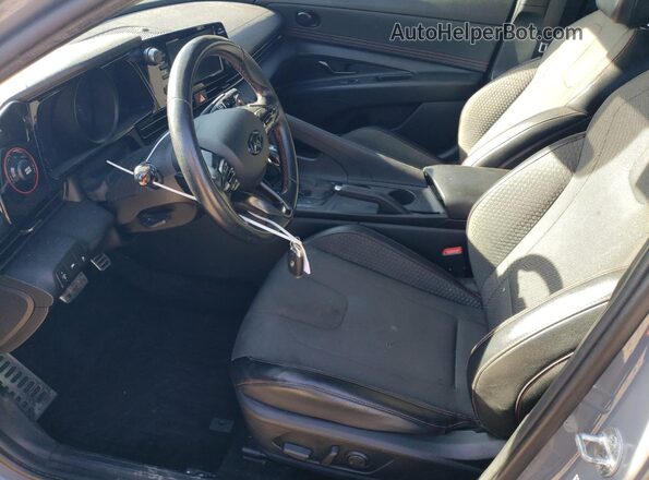 KMHLR4AF0MU147555 2021 HYUNDAI ELANTRA Серый Вид салона спереди
