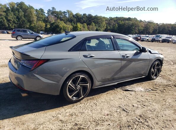KMHLR4AF0MU147555 2021 HYUNDAI ELANTRA Серый Задняя правая четверть