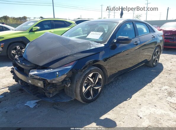 KMHLS4AG8PU417259 2023 HYUNDAI ELANTRA Черный Передняя левая четверть