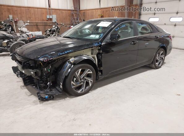 KMHLS4DGXSU948399 2025 HYUNDAI ELANTRA Черный Передняя левая четверть