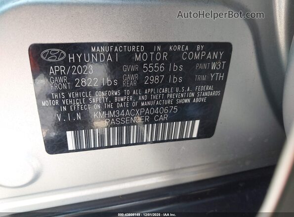KMHM34ACXPA040675 2023 HYUNDAI IONIQ 6 Gray Engine compartment view