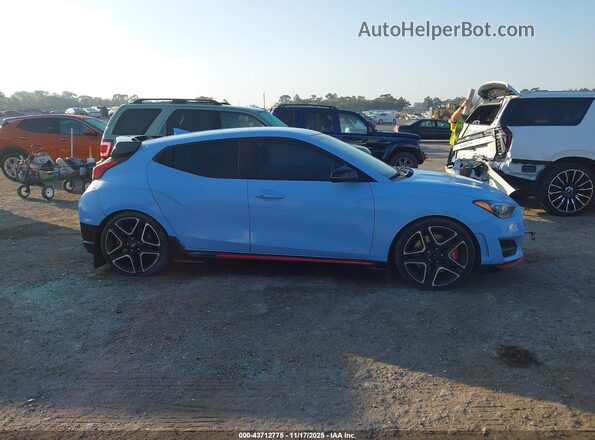 KMHT36AH2LU007164 2020 HYUNDAI VELOSTER N Light Blue უკანა სალონის ხედი