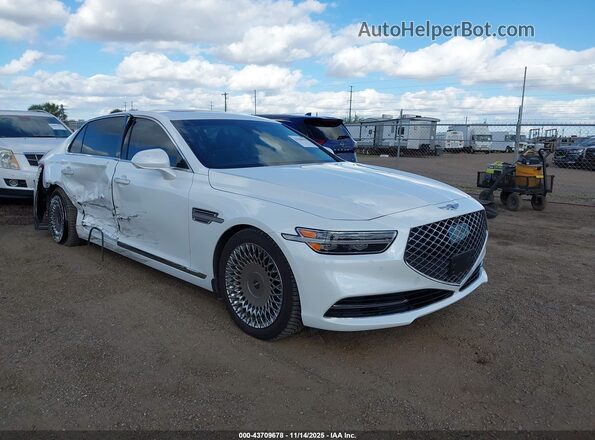 KMTF54PH6LU076576 2020 GENESIS G90 White Przód prawy