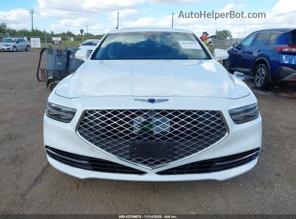 KMTF54PH6LU076576 2020 GENESIS G90 White Widok zestawu wskaźników