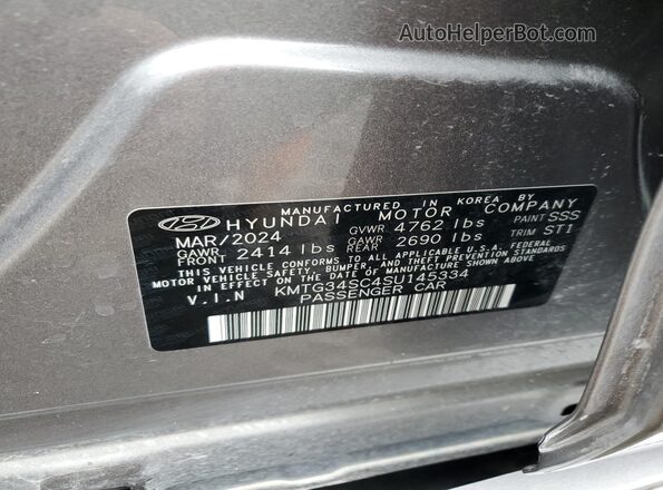 KMTG34SC4SU145334 2025 GENESIS G70 Silver Widok komory silnika