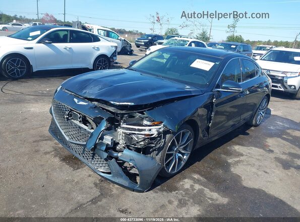 KMTG34TA9NU103159 2022 GENESIS G70 Dark Blue Передняя левая четверть