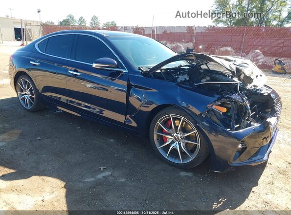 KMTG54LE2LU045051 2020 GENESIS G70 Синий Передняя правая четверть