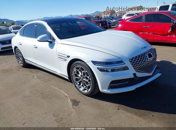KMTGC4SD0MU073530 2021 GENESIS G80 White წინა მარჯვენა