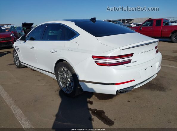 KMTGC4SD0MU073530 2021 GENESIS G80 White უკანა მარცხენა