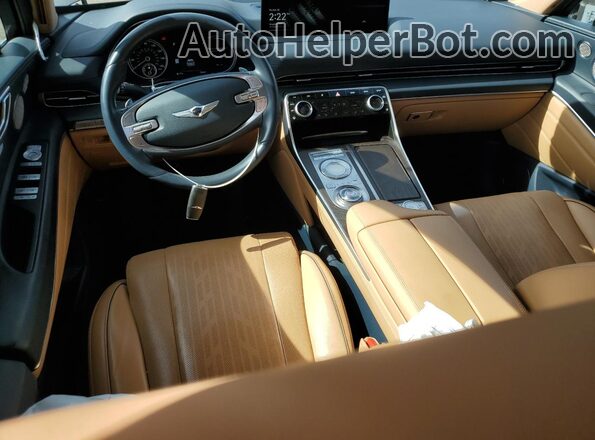 KMUHCESC2NU077948 2022 GENESIS GV80 Gray Dashboard view