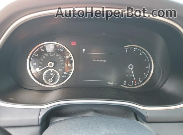 KMUHCESC2NU077948 2022 GENESIS GV80 Gray Instrument cluster view