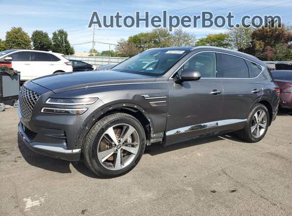 KMUHCESC2NU077948 2022 GENESIS GV80 Gray Front left