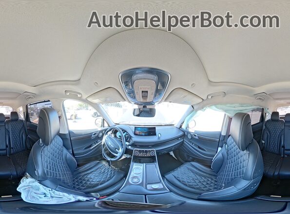 KMUHCESC6MU030727 2021 GENESIS GV80 Black 360 interior view