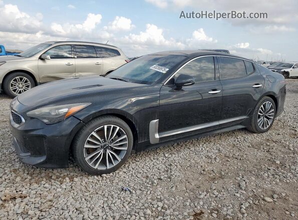 KNAE25LA2J6014396 2018 KIA STINGER Black Front left